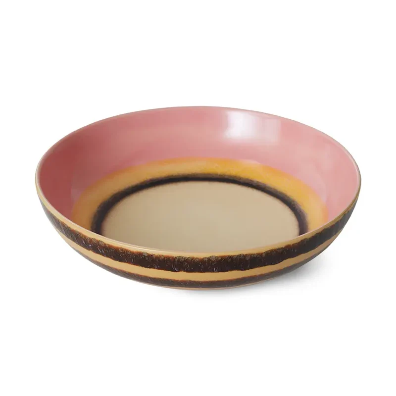 HKliving Salatschüssel XXL Serene 70s Ceramics – Ø 33 cm Stoneware
