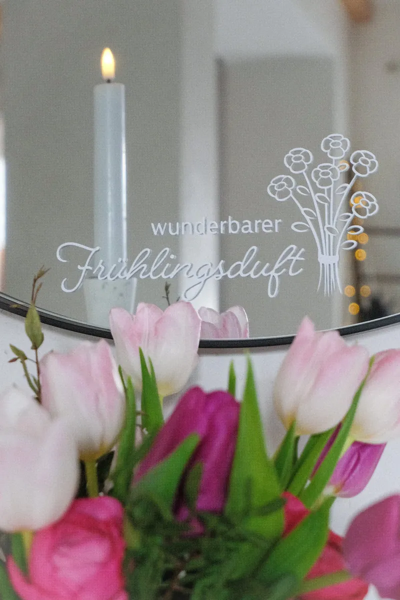 Aufkleber "Frühlingsduft" weiß