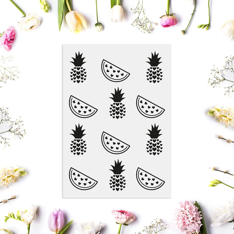 Aufkleber "Ananas & Melone"