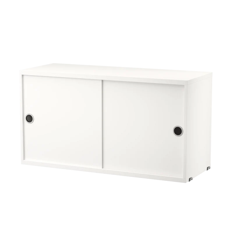 Schrank mit Schiebetüren 78x30cm Weiß – String Furniture