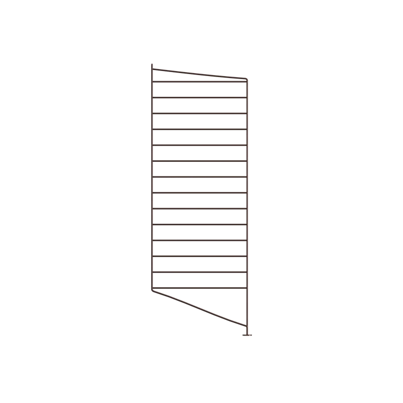String Furniture Bodenleiter Regalsystem – 85 × 30 cm, Dunkelbraun