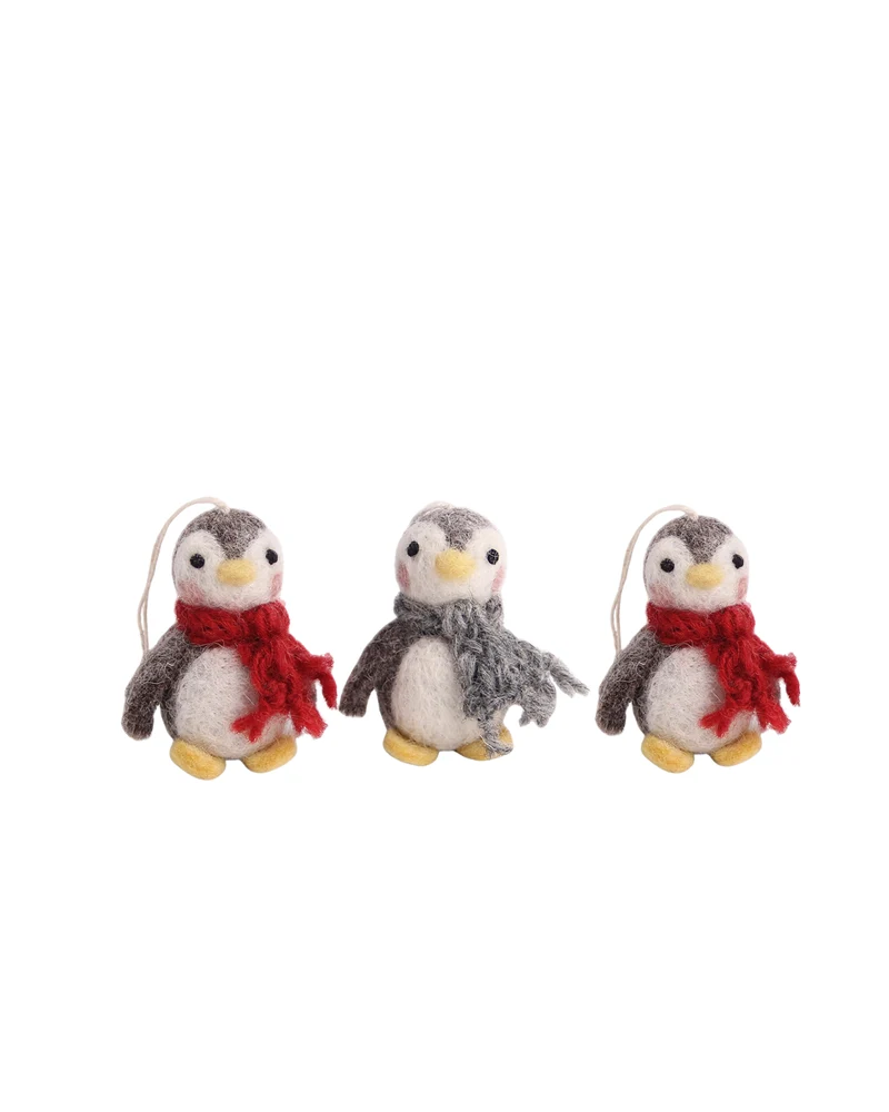 Baby Pinguine Filzanhänger 3er-Set von Gry & Sif