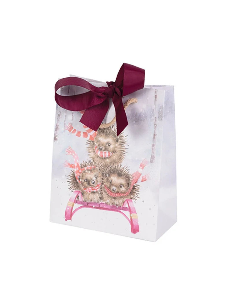 Weihnachtliche Igel Geschenktasche XS von Wrendale Designs