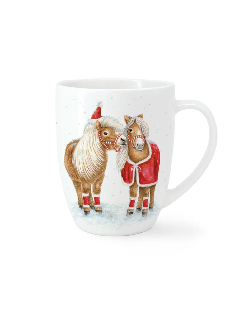 Pferde Weihnachtstasse "Jolly Ponies" von Maluu