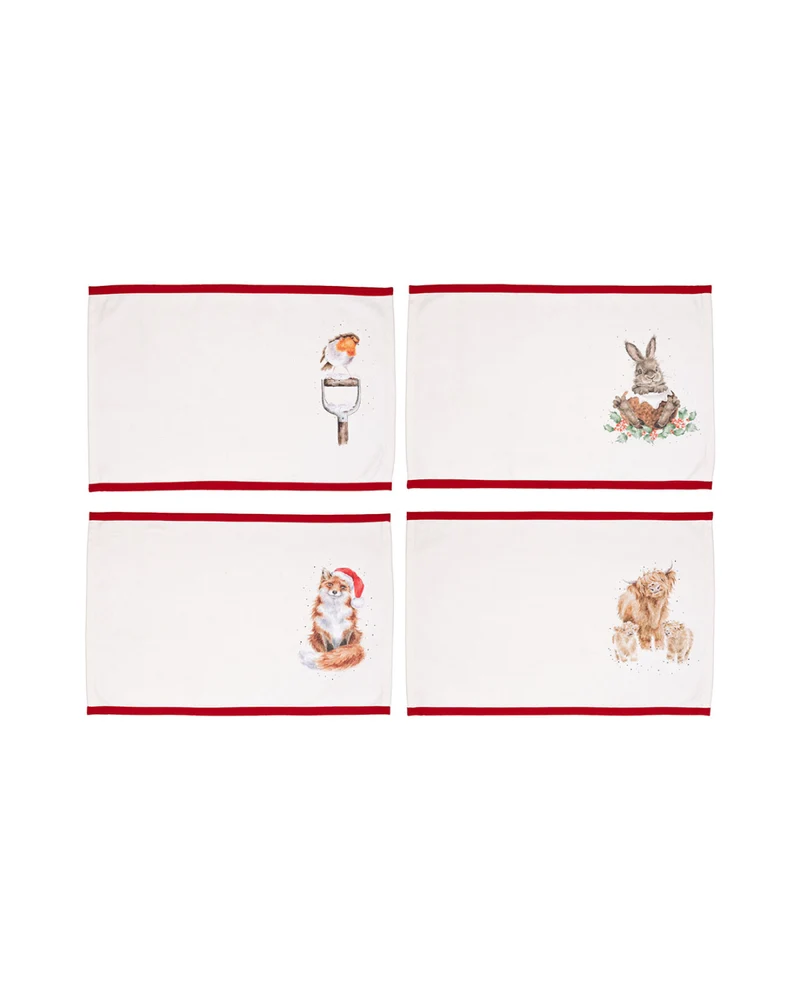 Weihnachtliche Tischsets "Winter Woodland" von Wrendale Designs