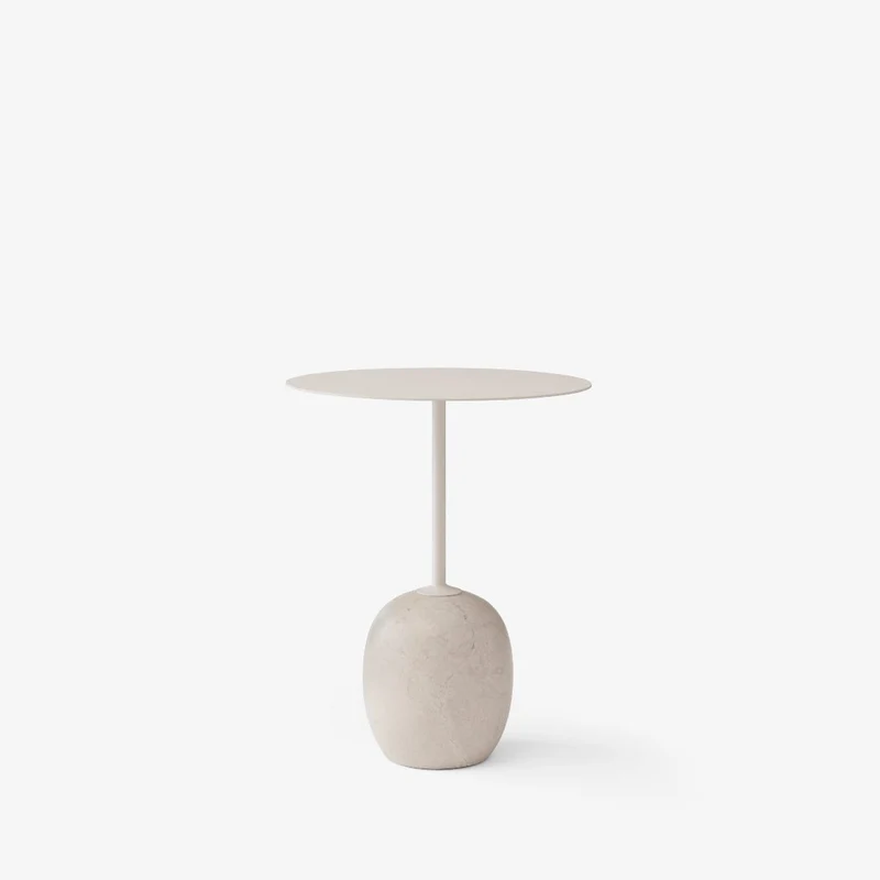 Beistelltisch Lato LN8 rund Ivory/Crema Diva - &Tradition