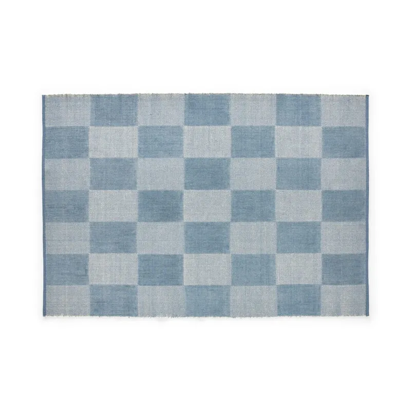 Teppich Check 140x200cm Light Blue - HAY