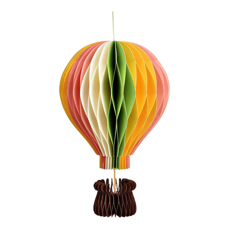Heißluftballon zum Hängen aus Papier H31 Honeycomb