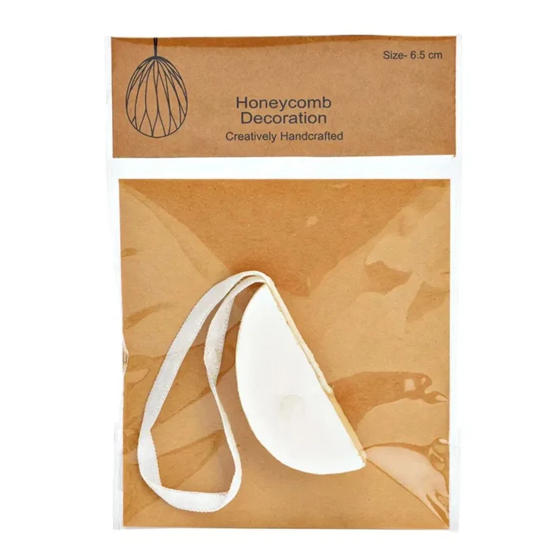 Osterei zum Hängen aus Papier Weiß Honeycomb
