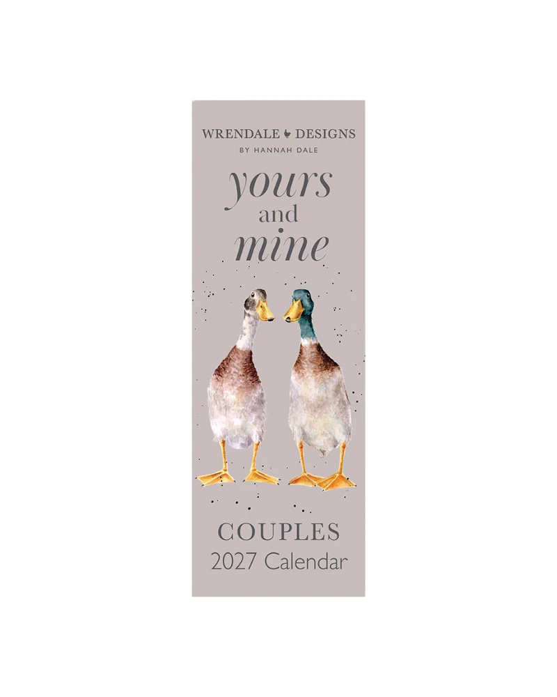 Paar Streifenkalender 2027 "Yours and Mine" von Wrendale Designs