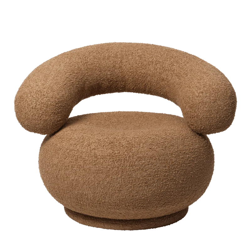 Sessel Orbo Loungechair - Raw Bouclé - Tan - Ferm Living