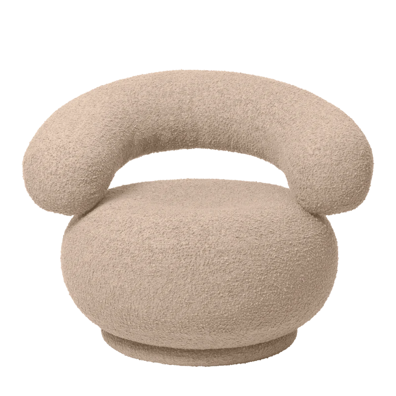 Sessel Orbo Loungechair - Raw Bouclé - Natural - Ferm Living