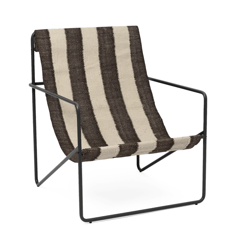 Desert Loungechair gestreift/schwarz - ferm LIVING