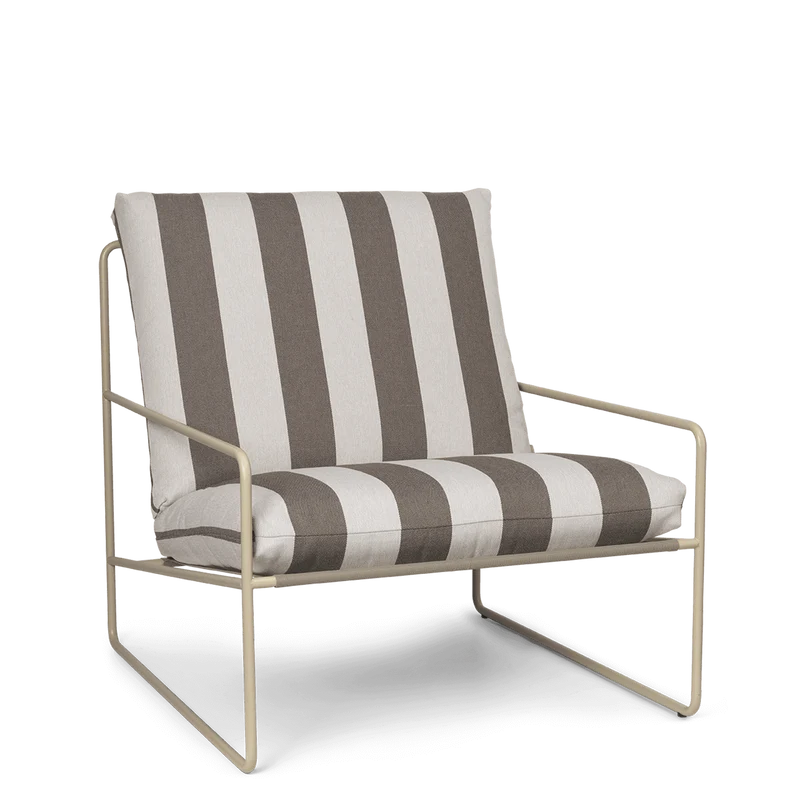 Sessel Desert 1-Sitzer gestreift Cashmere/Chocolate Outdoor - ferm LIVING