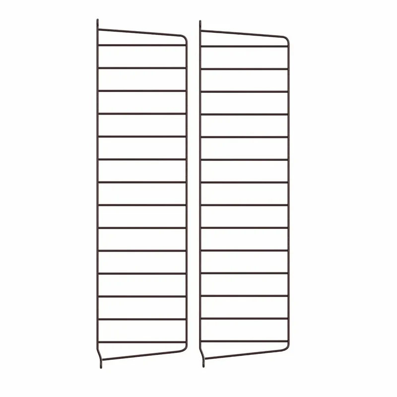 Wandleiter 2er Set Dunkelbraun 75×20 cm – String Furniture Regalsystem