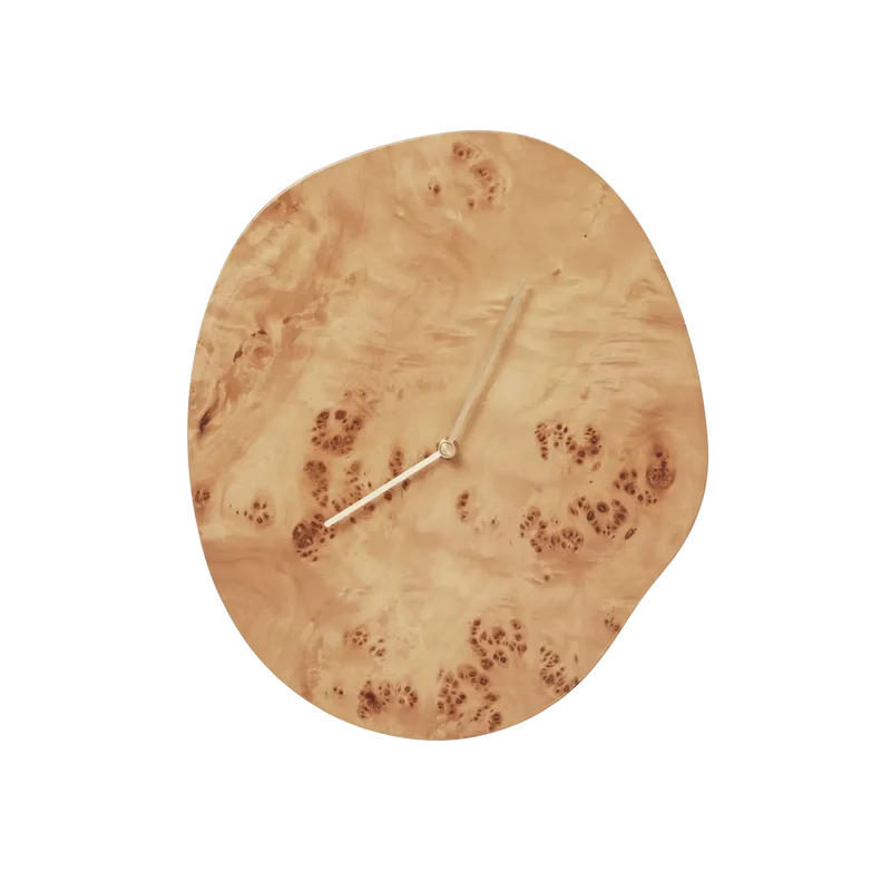 Wanduhr Melt Natural Burl - ferm LIVING