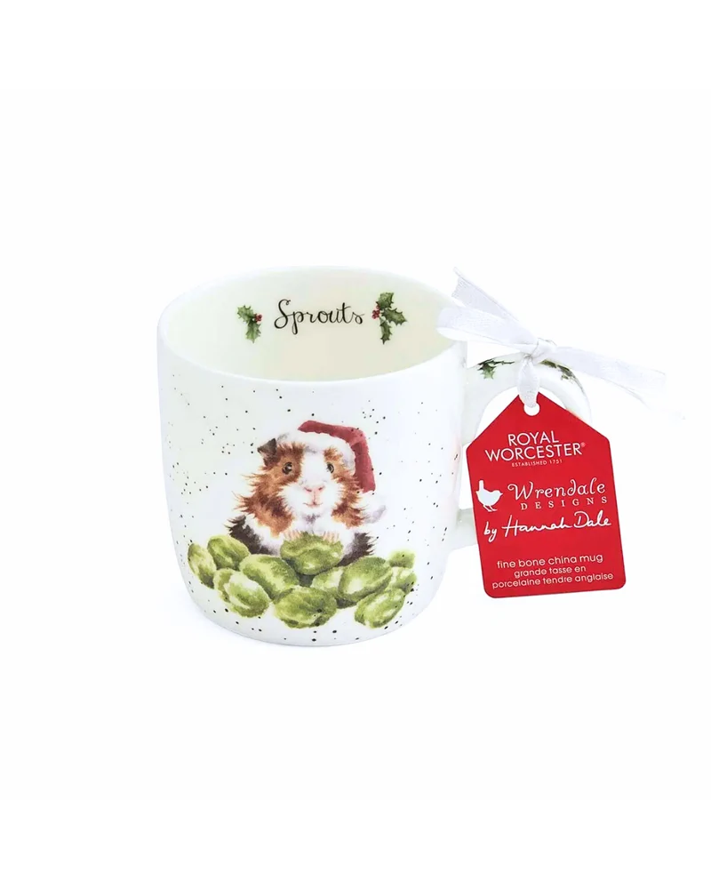 Meerschweinchen Weihnachtstasse "Sprouts" von Wrendale Designs