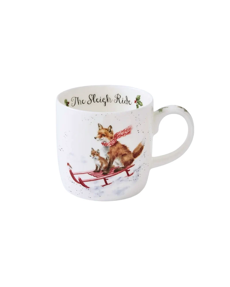Schlittenfüchse Weihnachtstasse "The Sleigh Ride" von Wrendale Designs