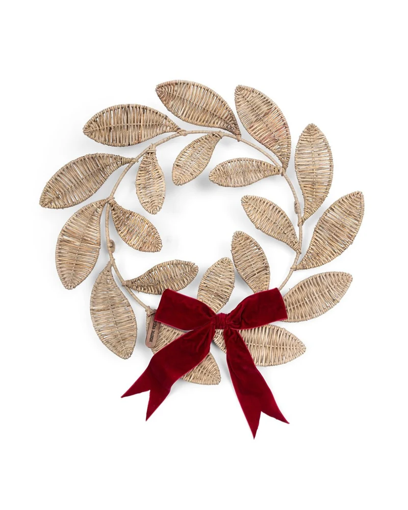 Türkranz "Rustic Rattan Christmas Wreath" von Rivièra Maison