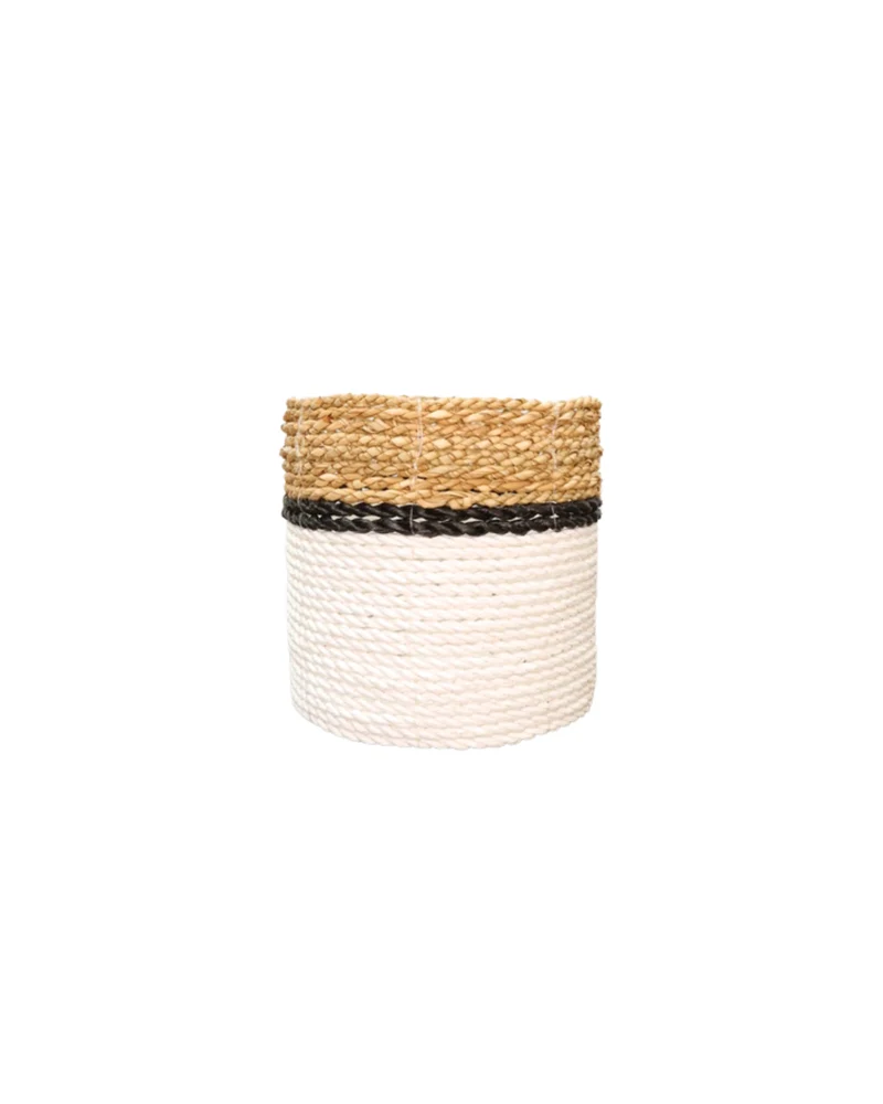 Geflochtene Fairtrade Körbe "Weiß Schwarz" von Eigen en Anders