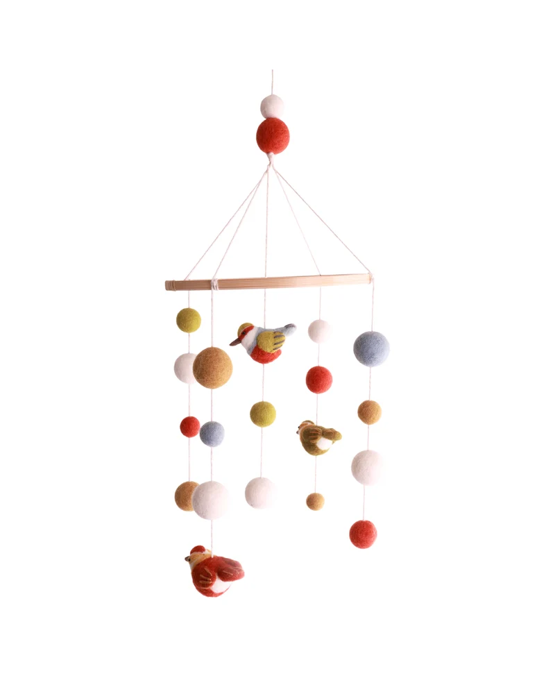 Mobile "Bunte Spatzen" von Gry & Sif