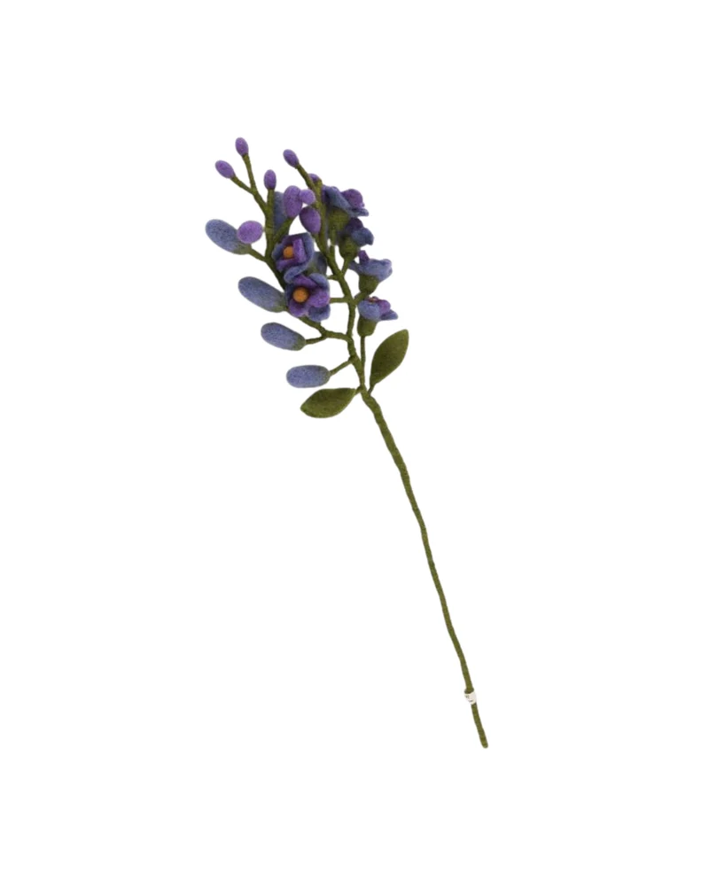 Filzblume "Blauregen" von Gry & Sif