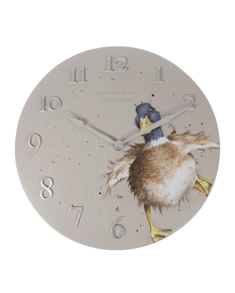Enten Wanduhr "A Waddle and a Quack" von Wrendale Designs