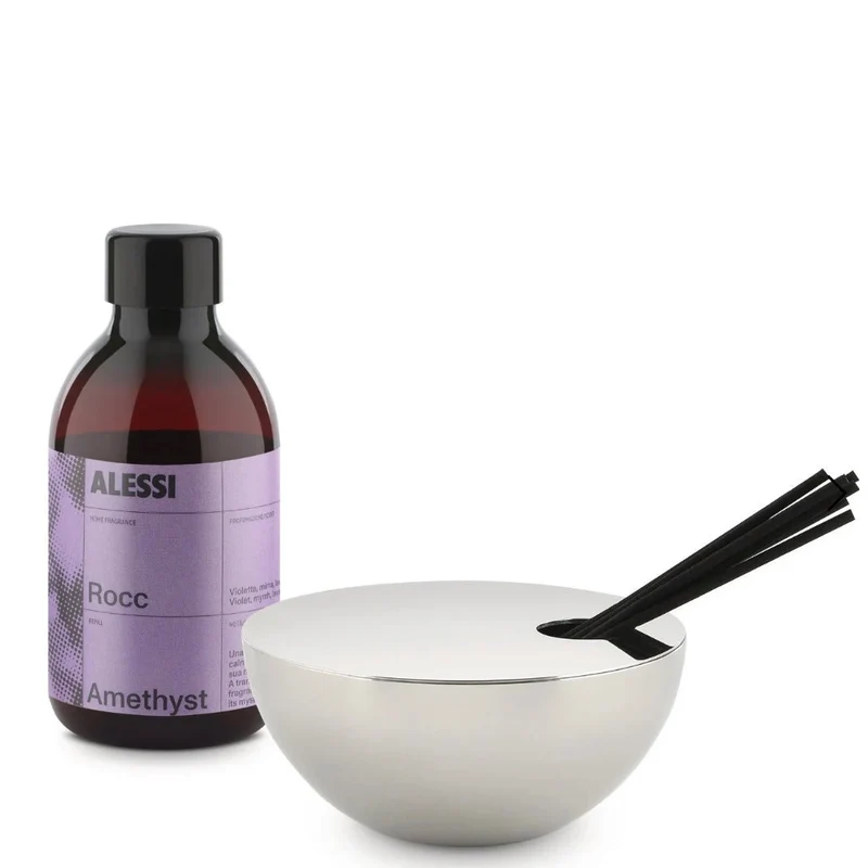 Rocc Amethyst Raumduft Diffuser mit Stäbchen - Alessi