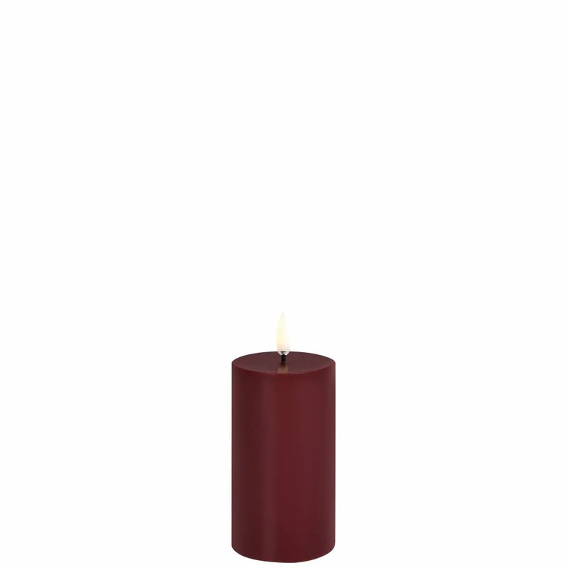Stumpenkerze LED Smooth Wine Red 5,8x10,1cm - Uyuni