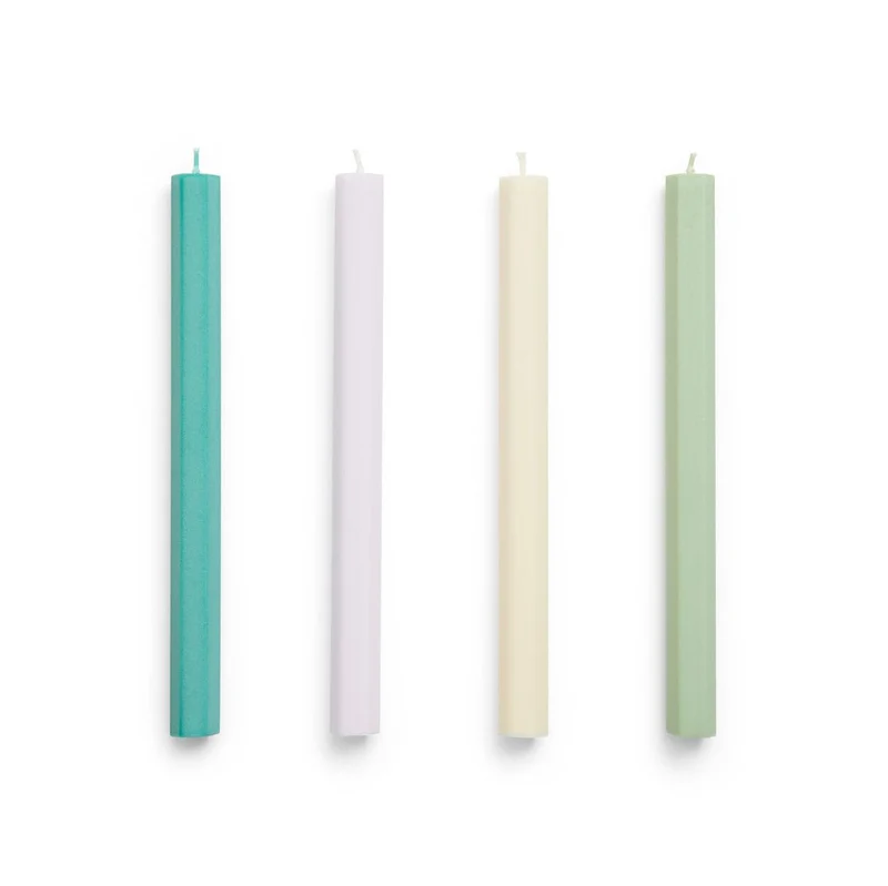 Hexagon Candle 4er-Set Stabkerzen - HAY