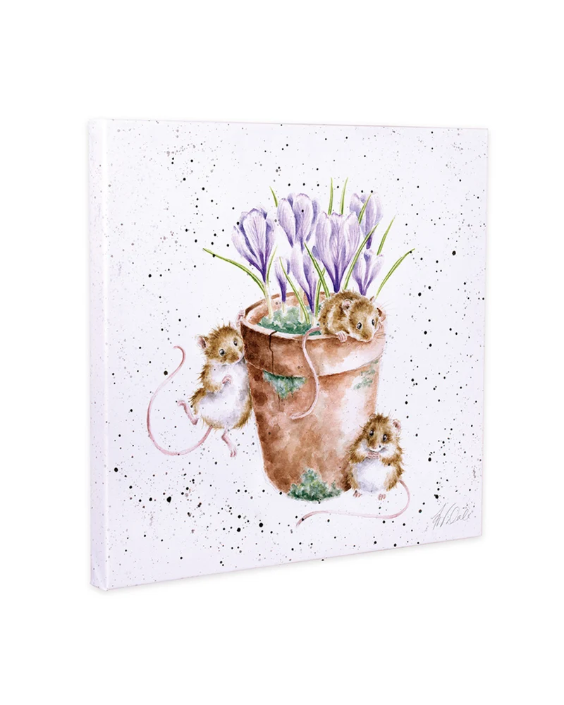 Mäuse auf Leinwand "Garden Friends" von Wrendale Designs
