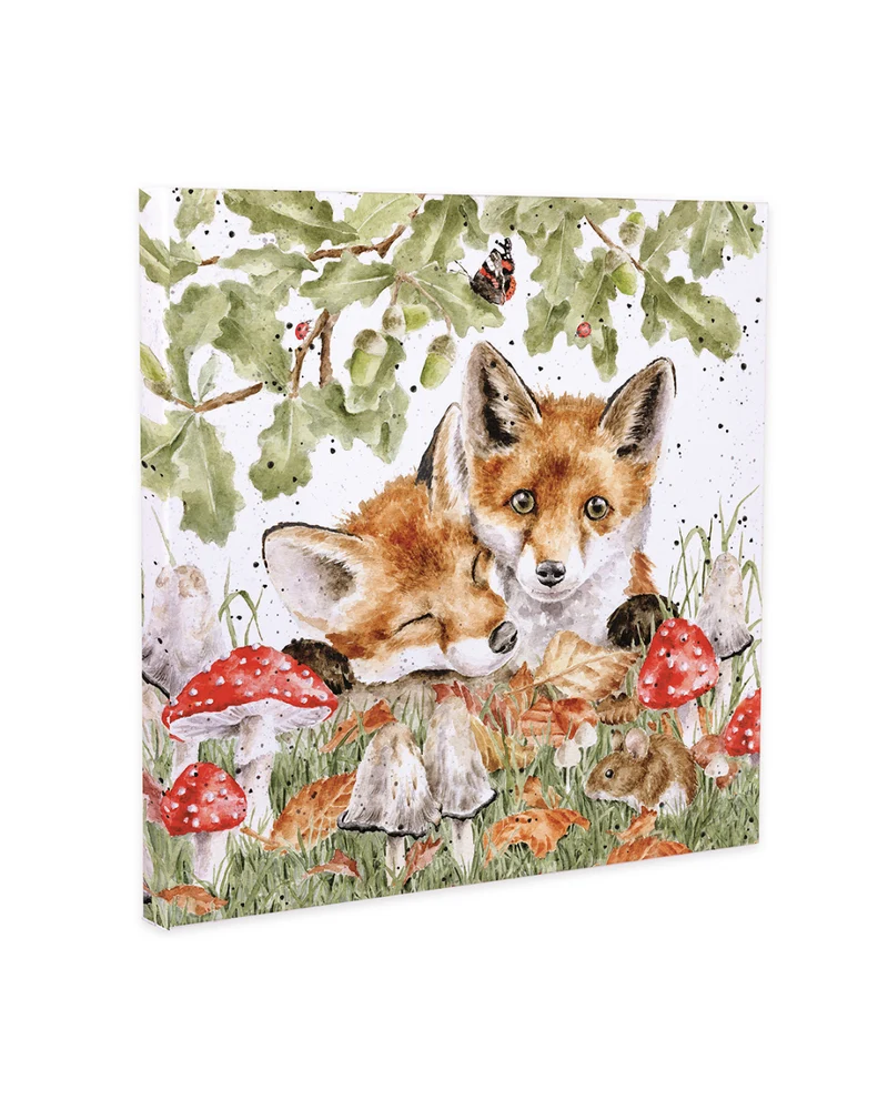 Füchse auf Leinwand "Under the Oak Tree" von Wrendale Designs