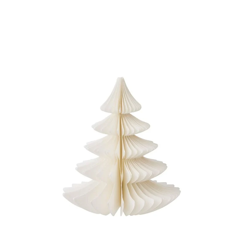 Tannenbaum aus Papier Honeycomb Tree 16cm Cream - Bungalow DK