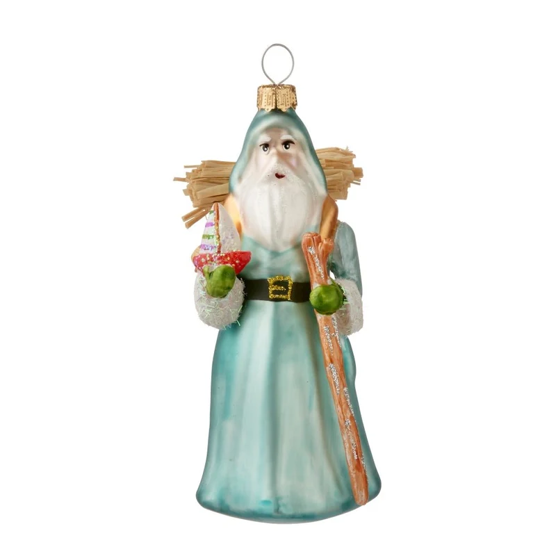 Christbaumkugel Santa Eisblau - Bungalow DK