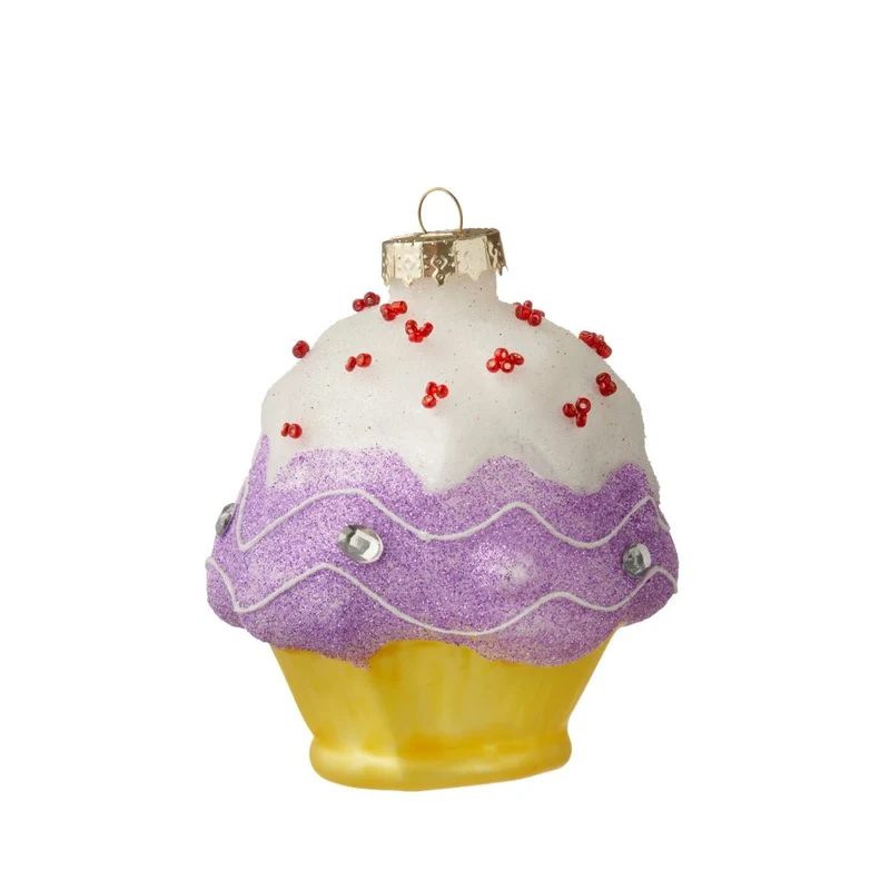 Christbaumkugel Cupcake Flieder - Bungalow DK