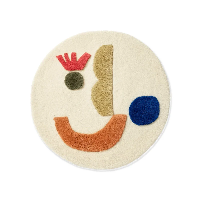 Teppich Panto Tufted Rund 70cm - ferm LIVING