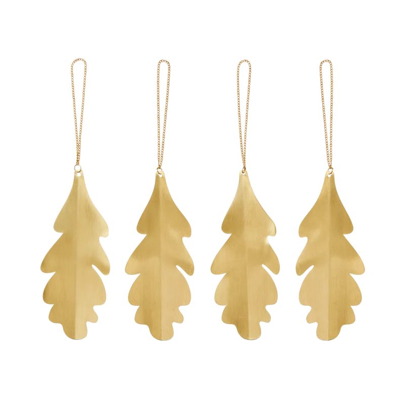 Anhänger Weihnachtsbaum Oak Leaf Brass Ornaments - ferm LIVING