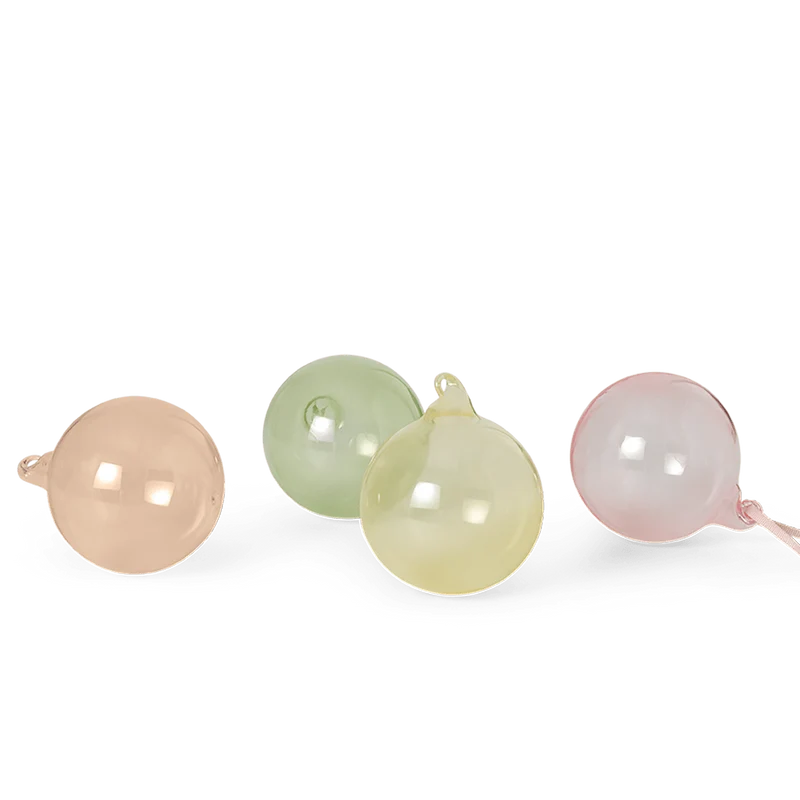 Christbaumkugeln Pastell Mix Medium 4er-Set - ferm LIVING