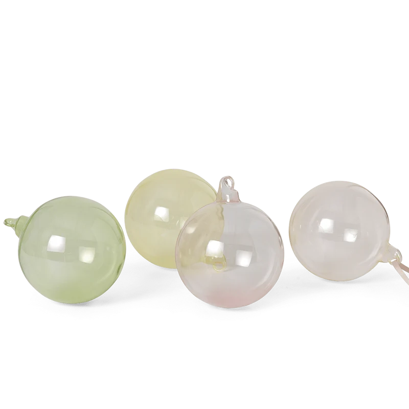 Christbaumkugeln Pastell Mix Large 4er-Set - ferm LIVING