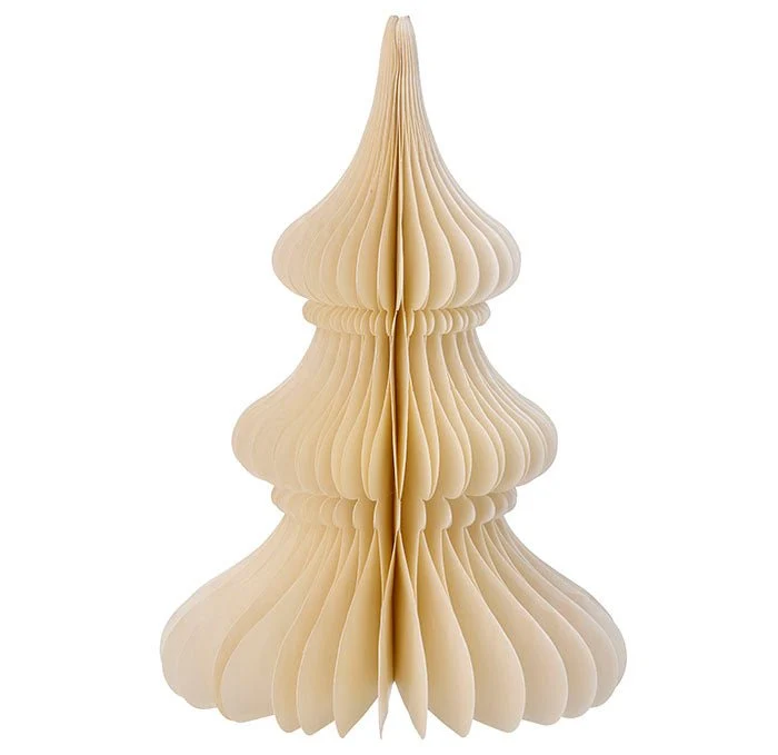 Tannenbaum aus Papier Honeycomb Tree Noble 30cm Shell - Bungalow DK