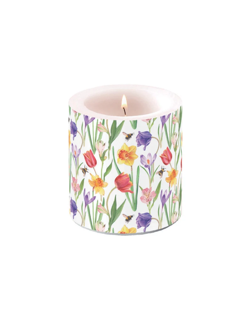 Blumen Kerze "Flowers in Spring" von Ambiente