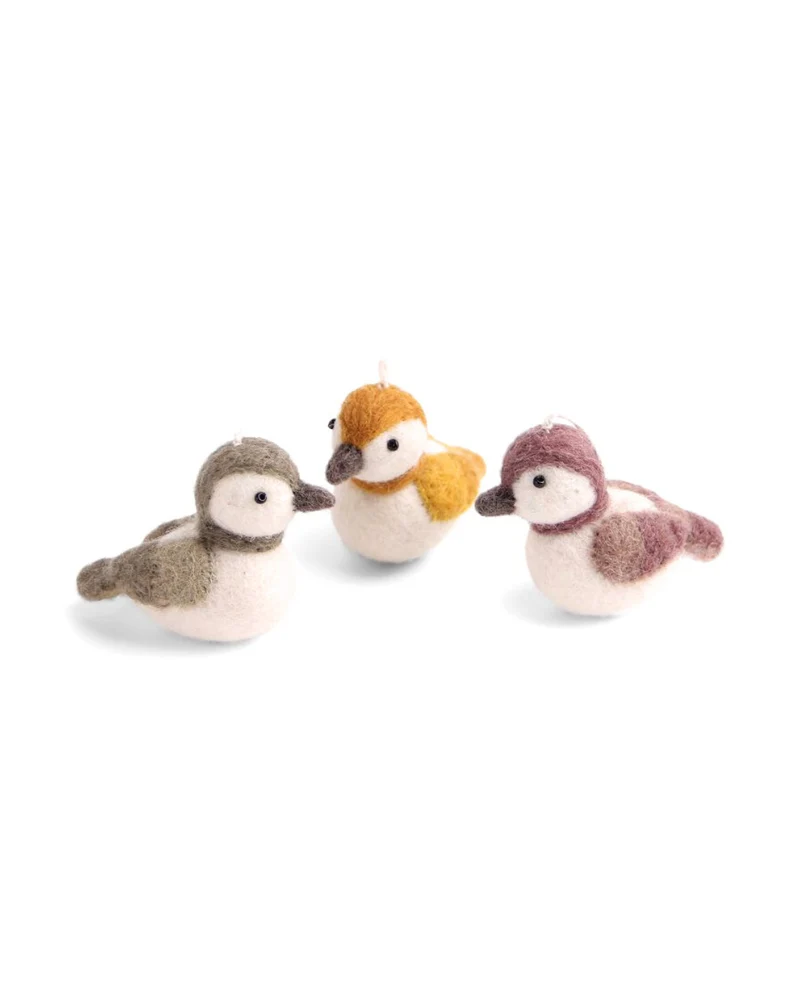 Filzanhänger "Bunte Spatzen 3er-Set" von Gry & Sif