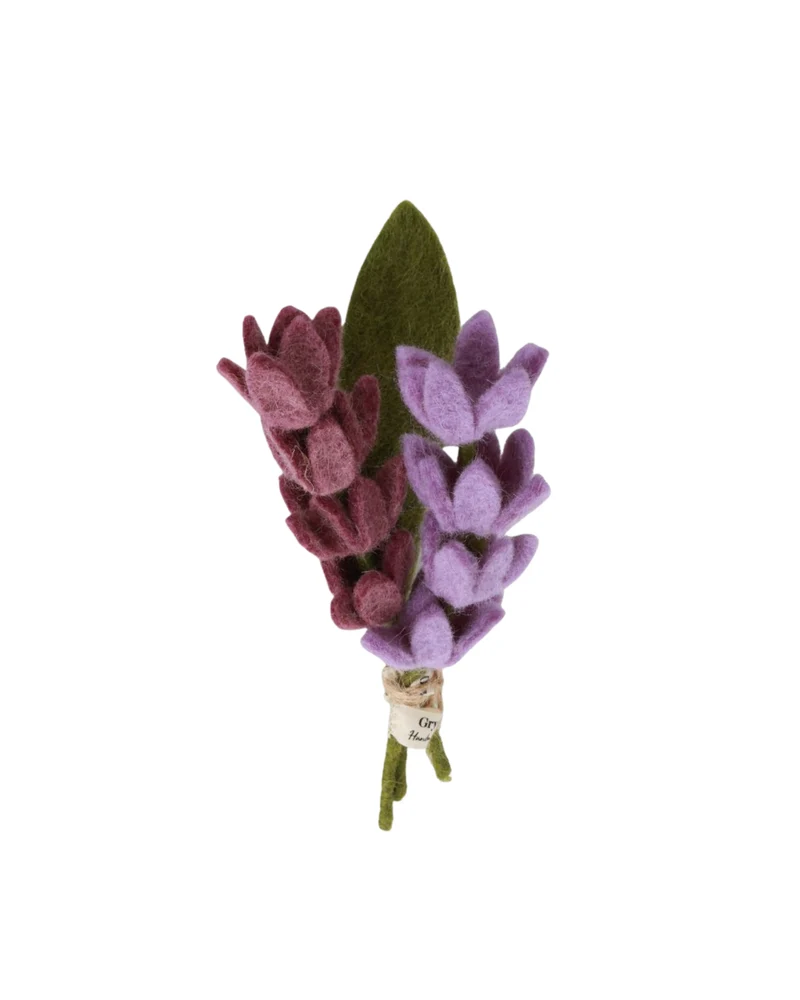 Filzblume "Lavendel mit Blatt" von Gry & Sif