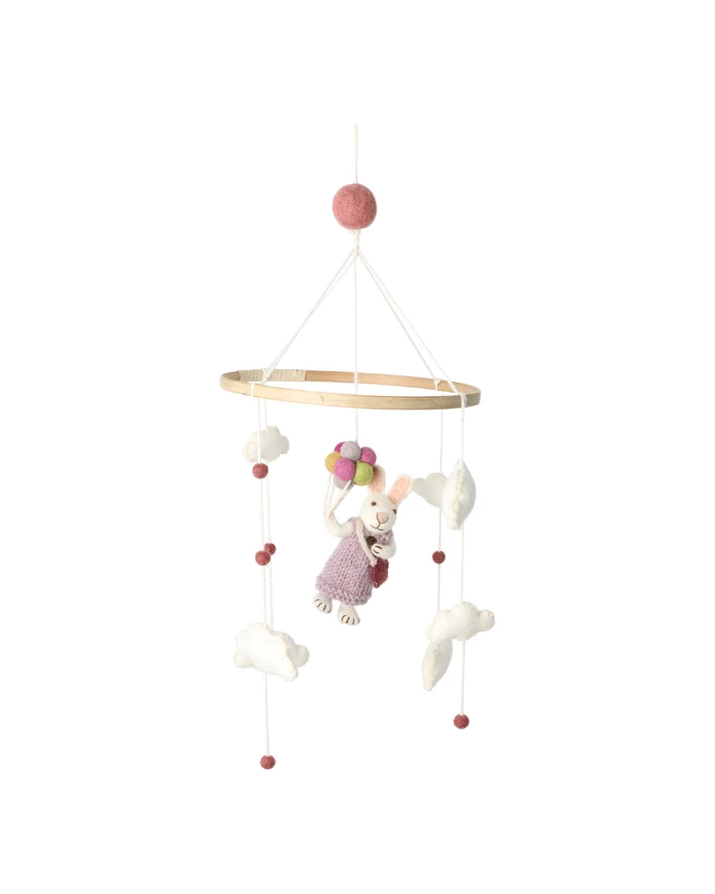 Mobile "Hase mit Ballons" von Gry & Sif
