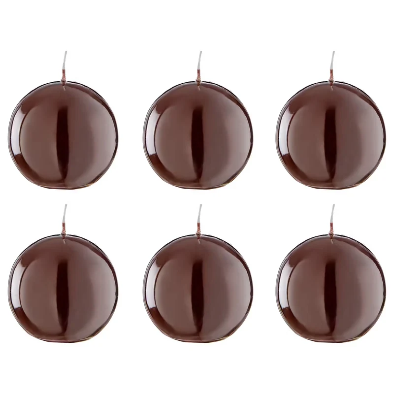 BUBBLES Kugelkerze glossy 6er-Set