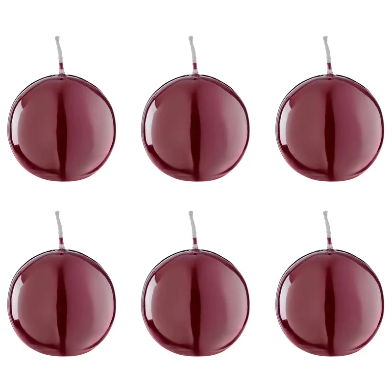 BUBBLES Kugelkerze glossy 6er-Set