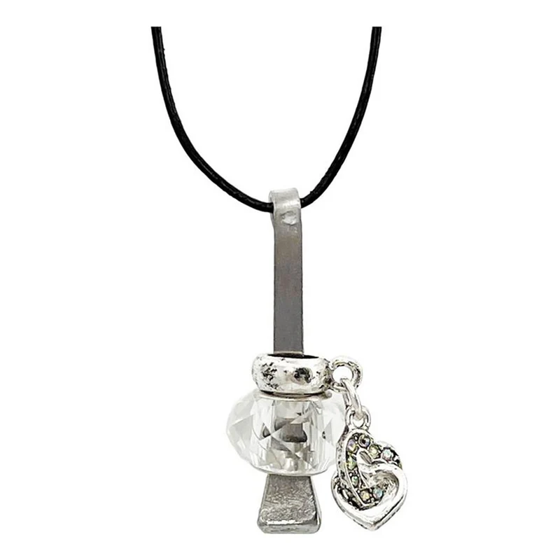 Hufnagel Schmuck mit Kristall und Herzanhänger