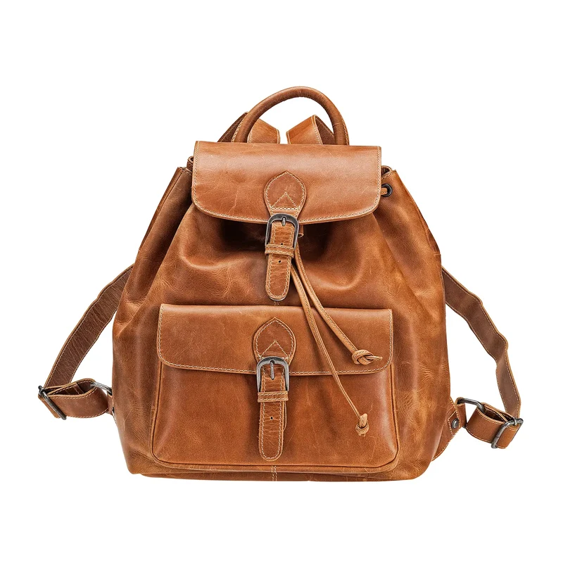Leder-Rucksack JACOB'S WAY Farbe Cognac