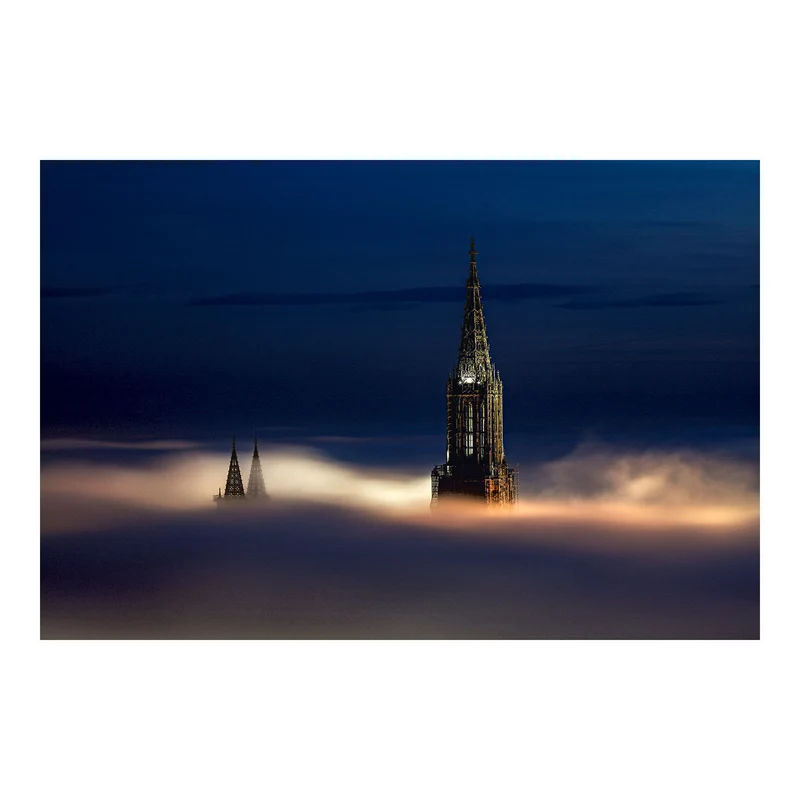 Ulmer Münsterspitze bei Nacht - große Version