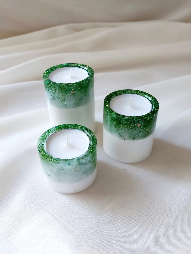 Resin Teelichter 3er Set